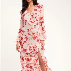 Lulus floral midi dress